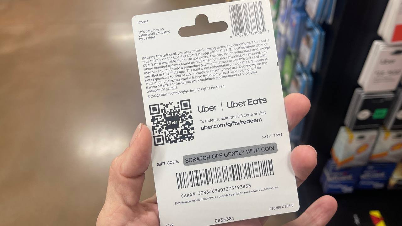 back of gift card with qr code